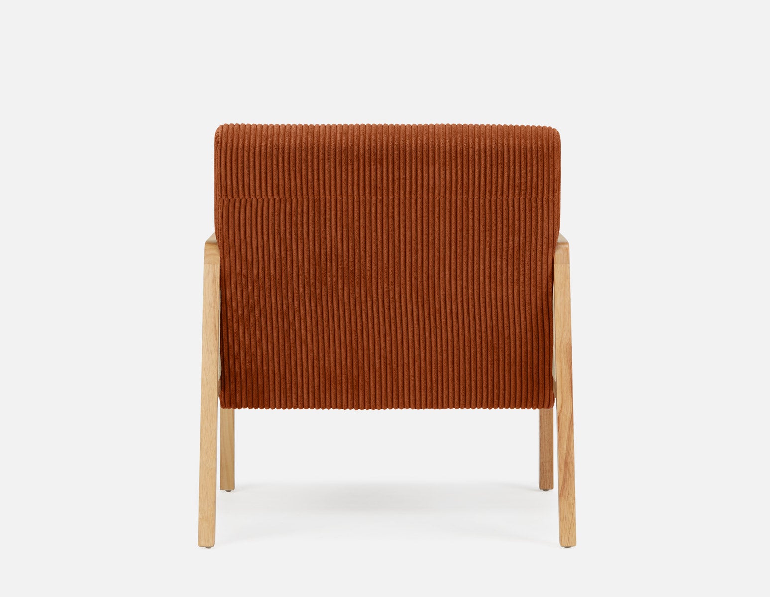 BECKETT armchair with corduroy and rattan accents undefined