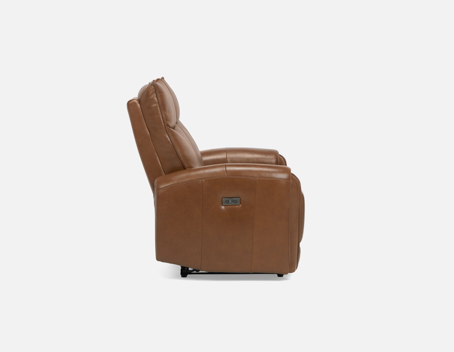 CALVERO contemporary power-reclining 100% leather loveseat with usb port undefined