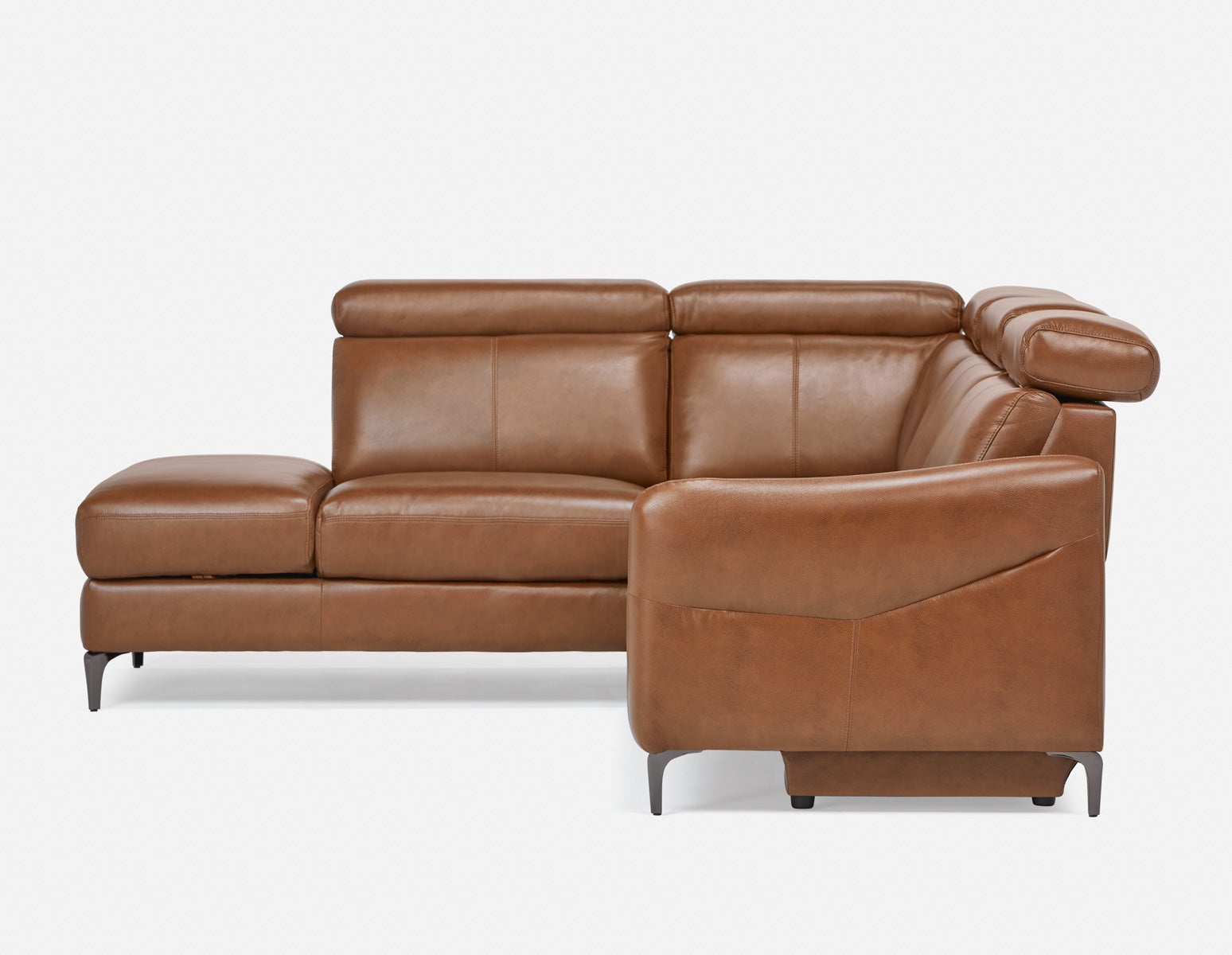 ANDRES leatherette right-facing power reclining sectional | Structube