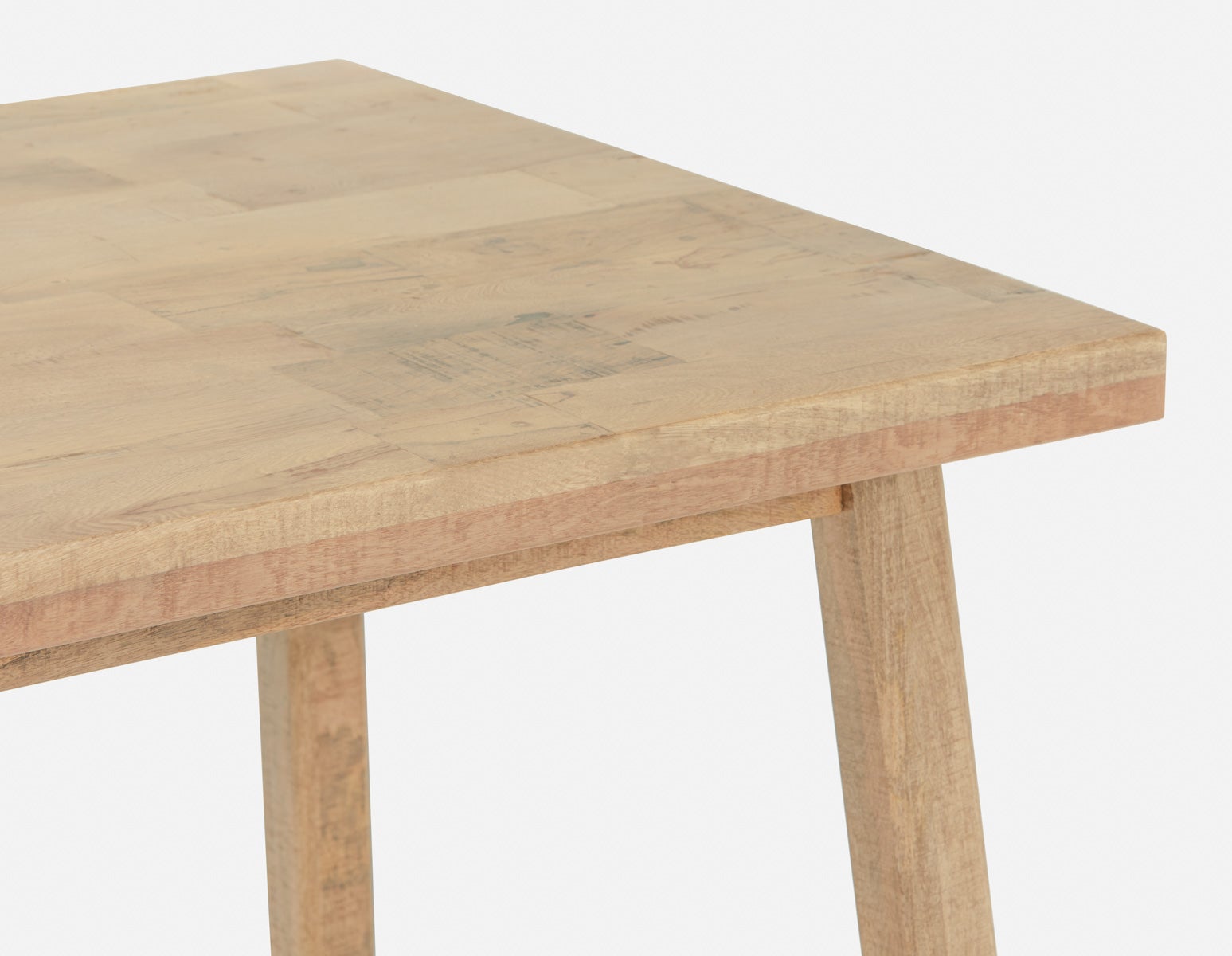 THESSALIA rustic farmhouse distressed solid mango wood dining table 150 cm undefined