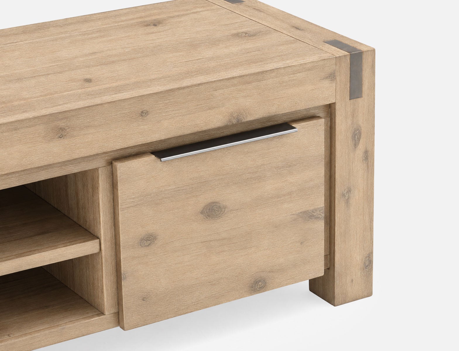 BREMEN modern farmhouse acacia wood media unit undefined