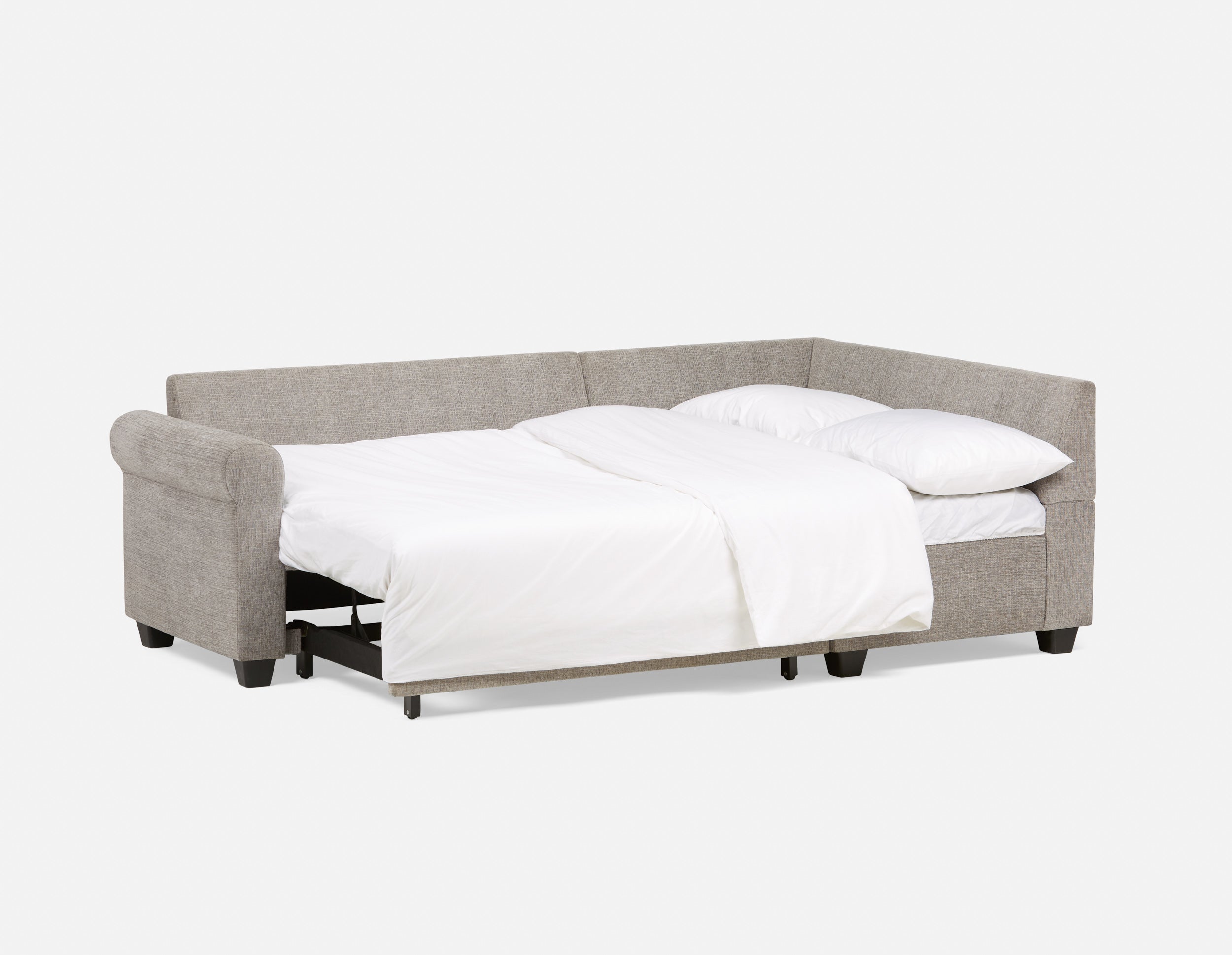 DELPHINE traditional right-facing sectional sofa-bed with storage undefined