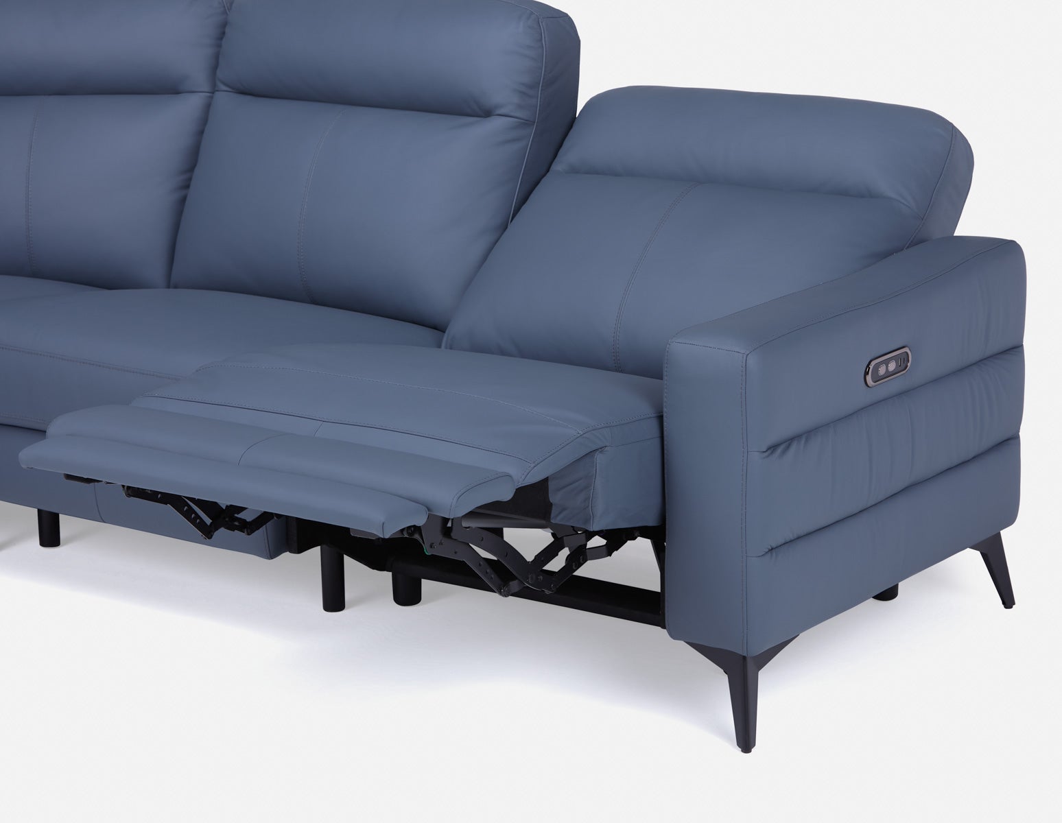 BILLIE right-facing 100% leather power reclining sectional sofa | Structube