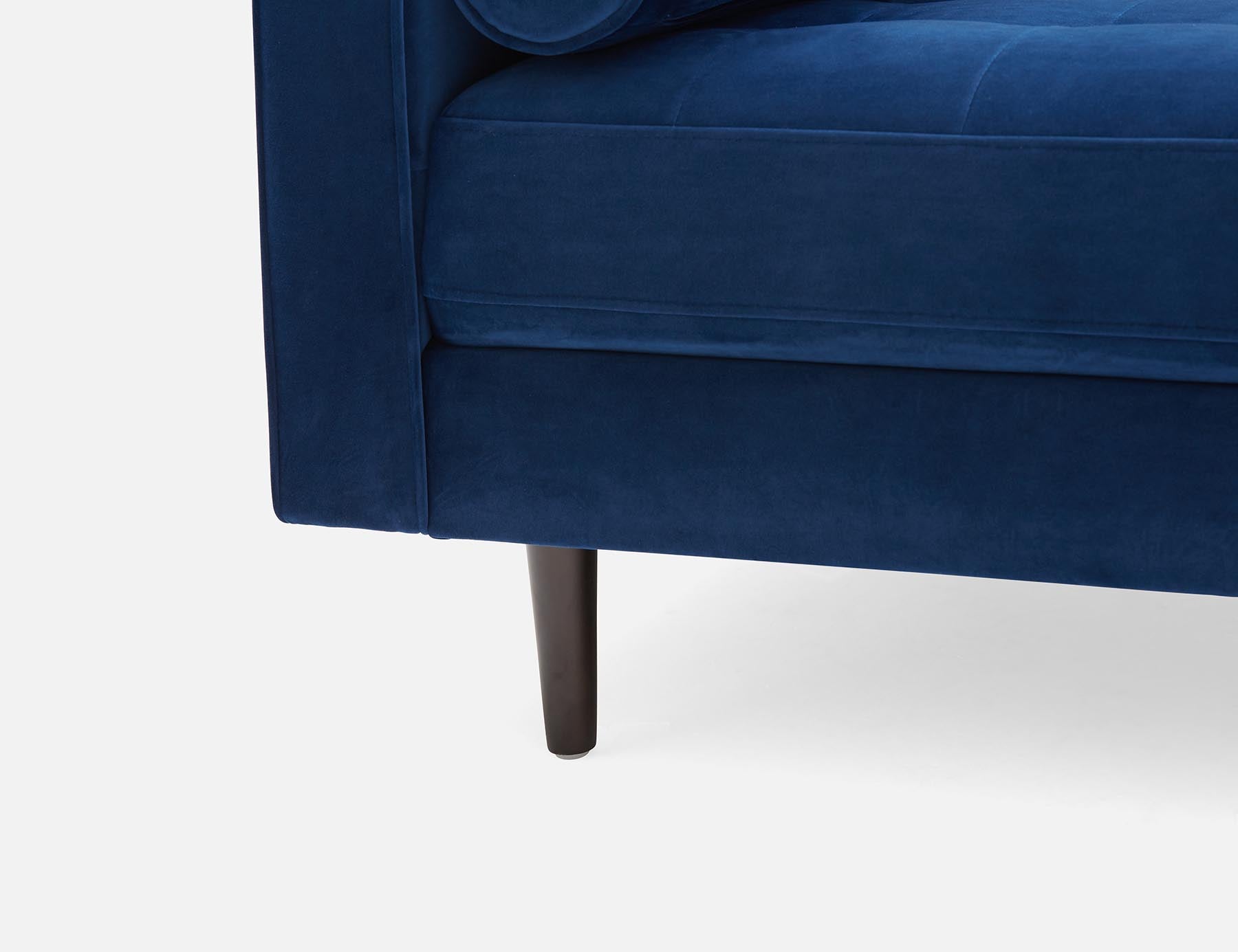 KINSEY velvet 3-seater sofa undefined
