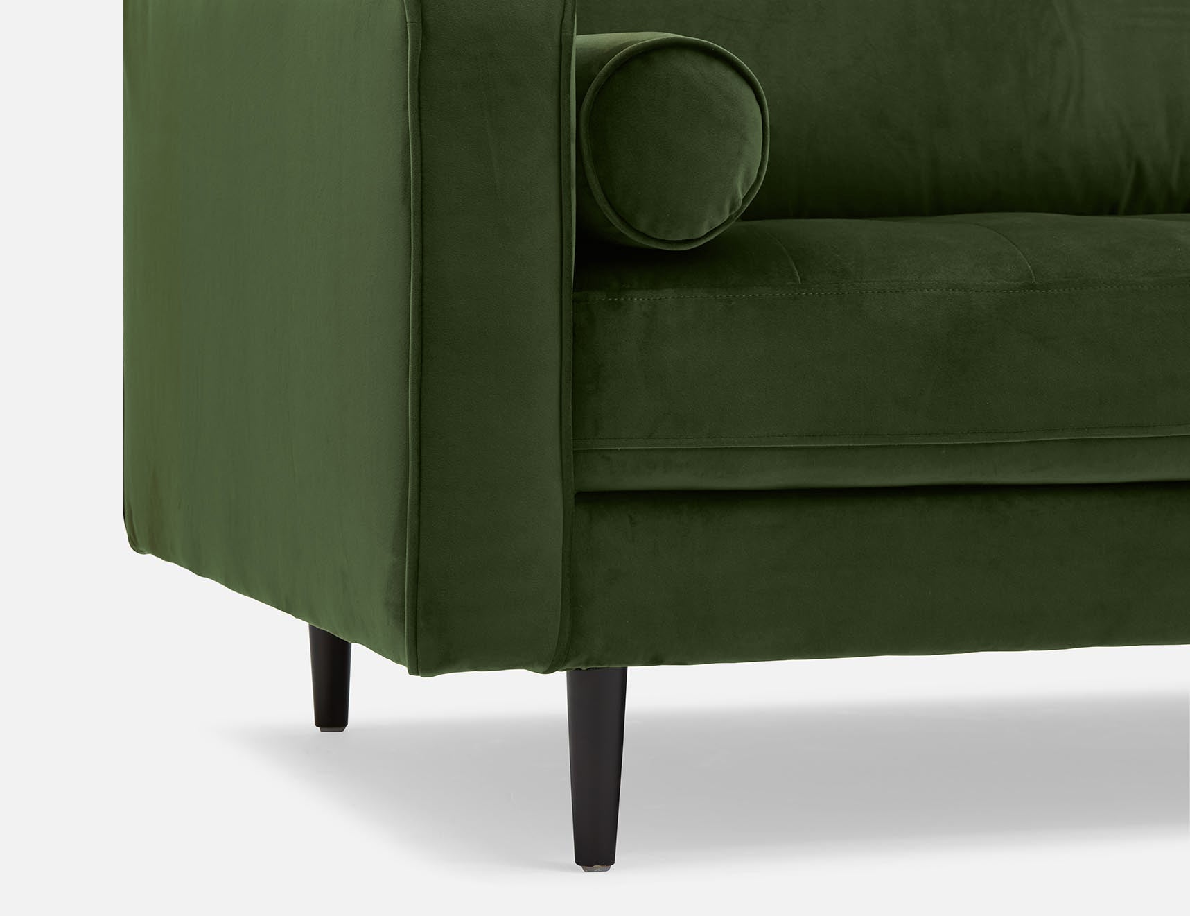 KINSEY velvet 3-seater sofa undefined