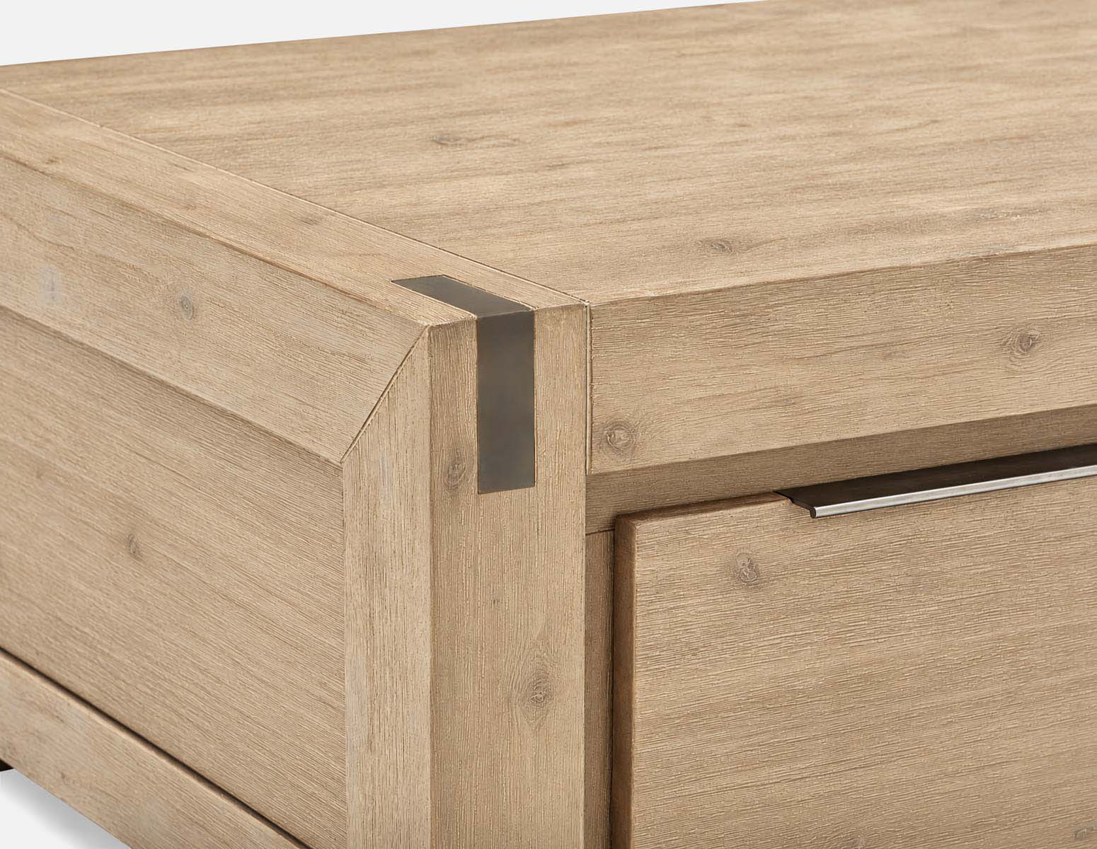 BREMEN modern farmhouse acacia wood storage coffee table undefined