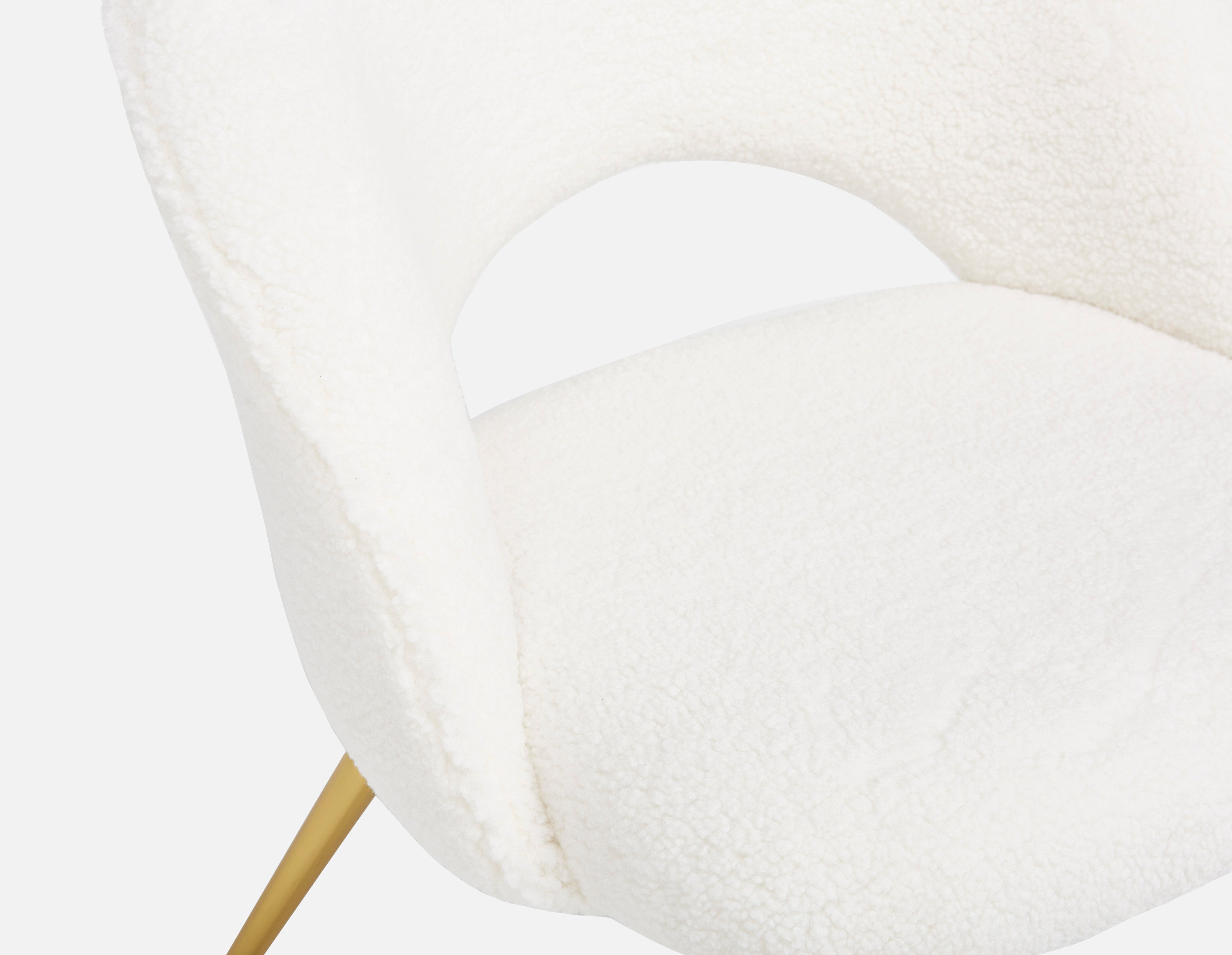 LARA faux shearling accent chair Structube