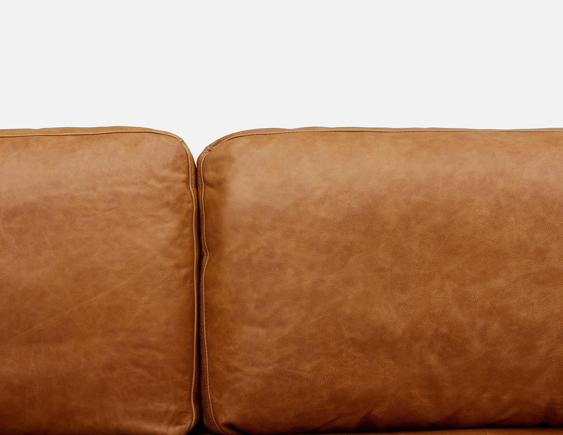 KINSEY mid-century modern right-facing 100% leather sectional sofa undefined