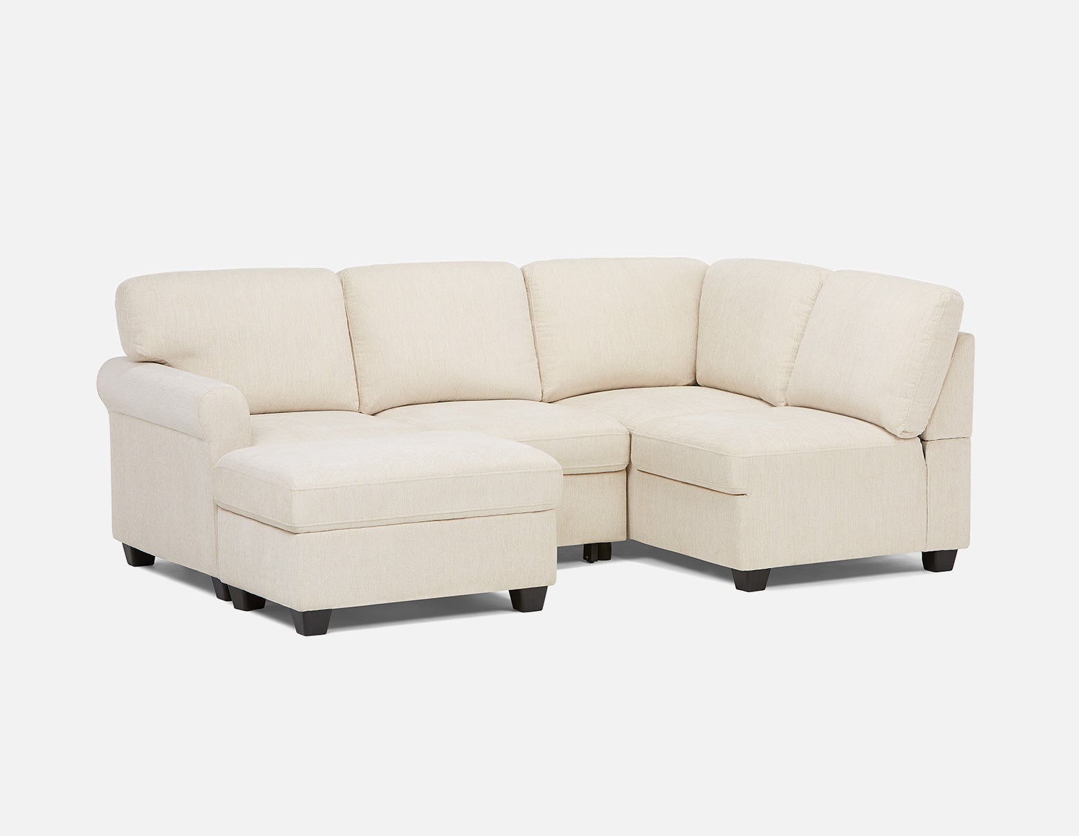 DELPHINE traditional right-facing sectional sofa-bed with storage undefined