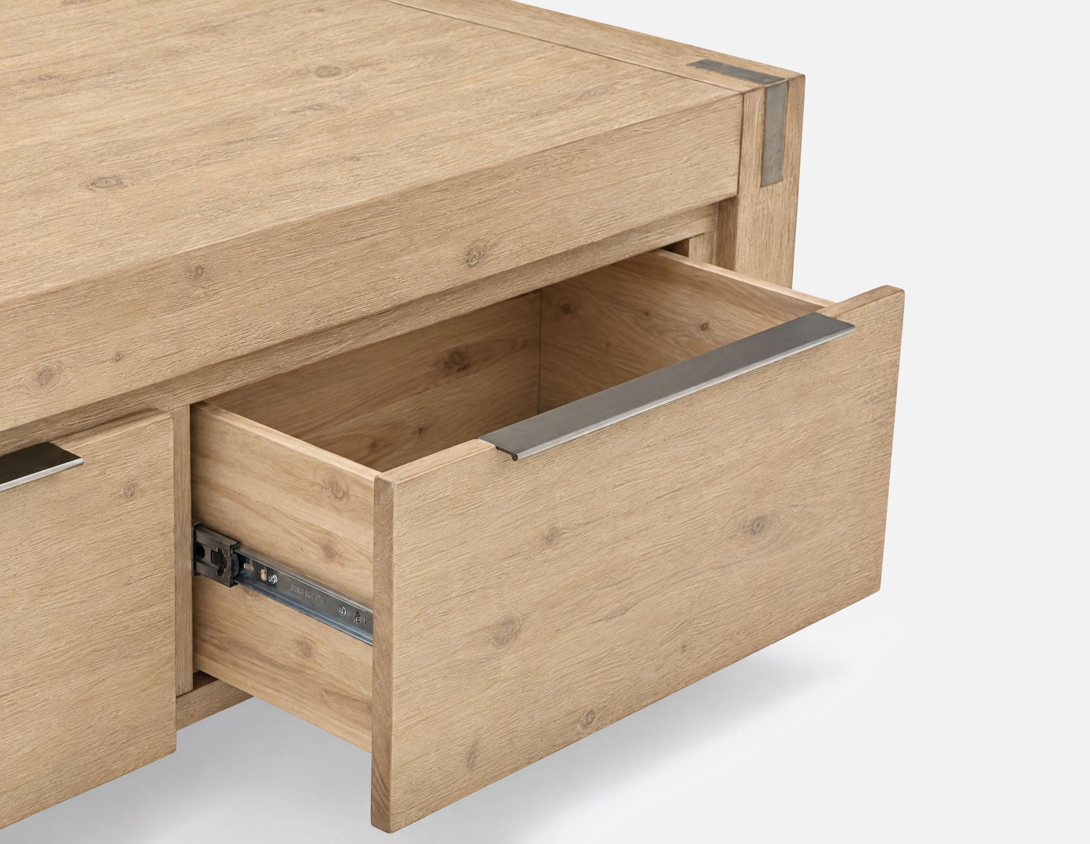 BREMEN modern farmhouse acacia wood storage coffee table undefined