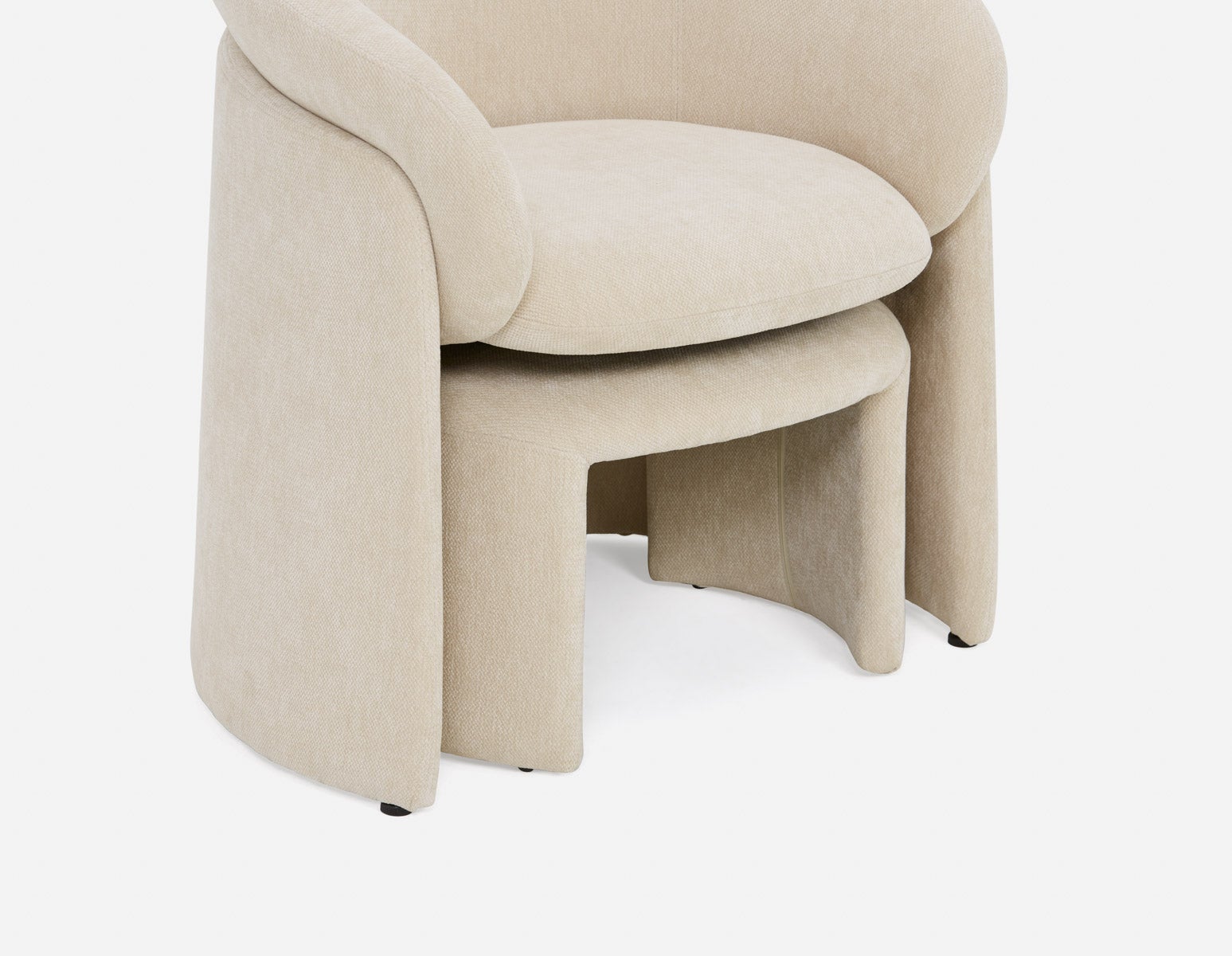 HANCHA chaise d'appoint moderne avec pouf undefined