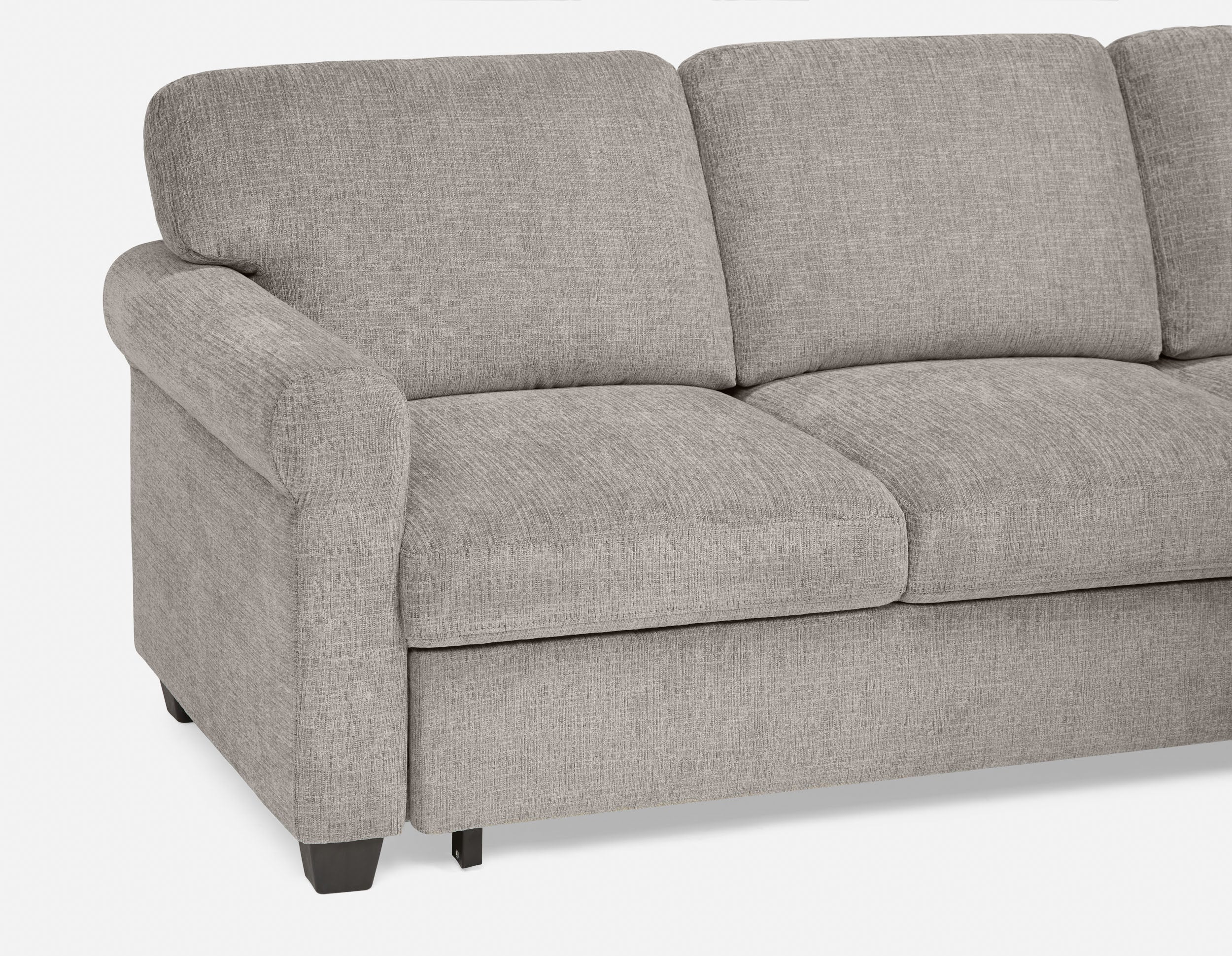 DELPHINE traditional right-facing sectional sofa-bed with storage undefined