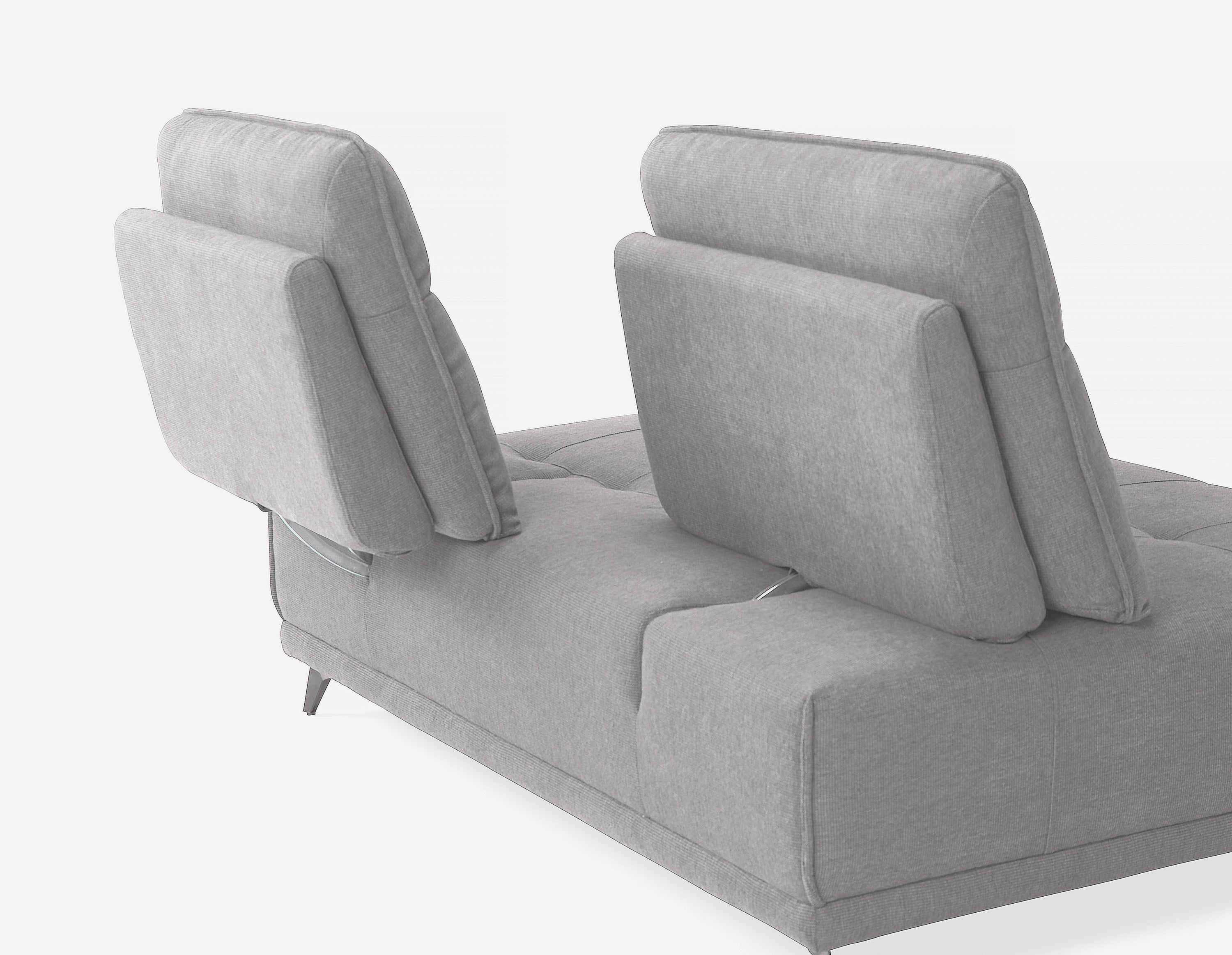 SIMON modern contemporary armless loveseat with adjustable backrest undefined