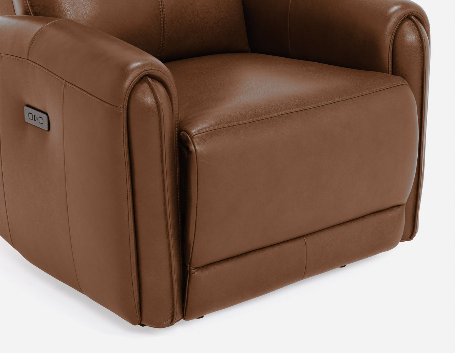 CALVERO contemporary power-reclining and glider 100% leather armchair with usb port undefined