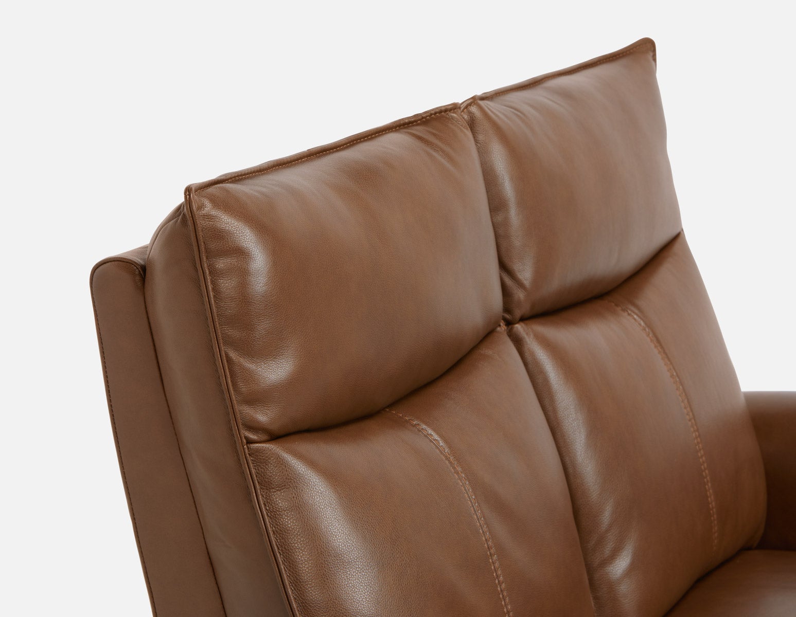 CALVERO contemporary power-reclining 100% leather loveseat with usb port undefined