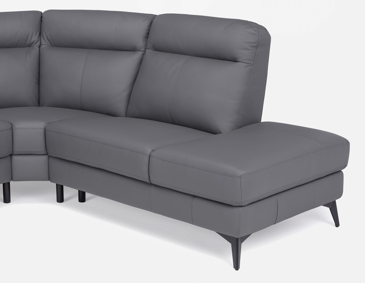 BILLIE canapé d'angle inclinable 100% cuir avec commande électrique côté  droit undefined