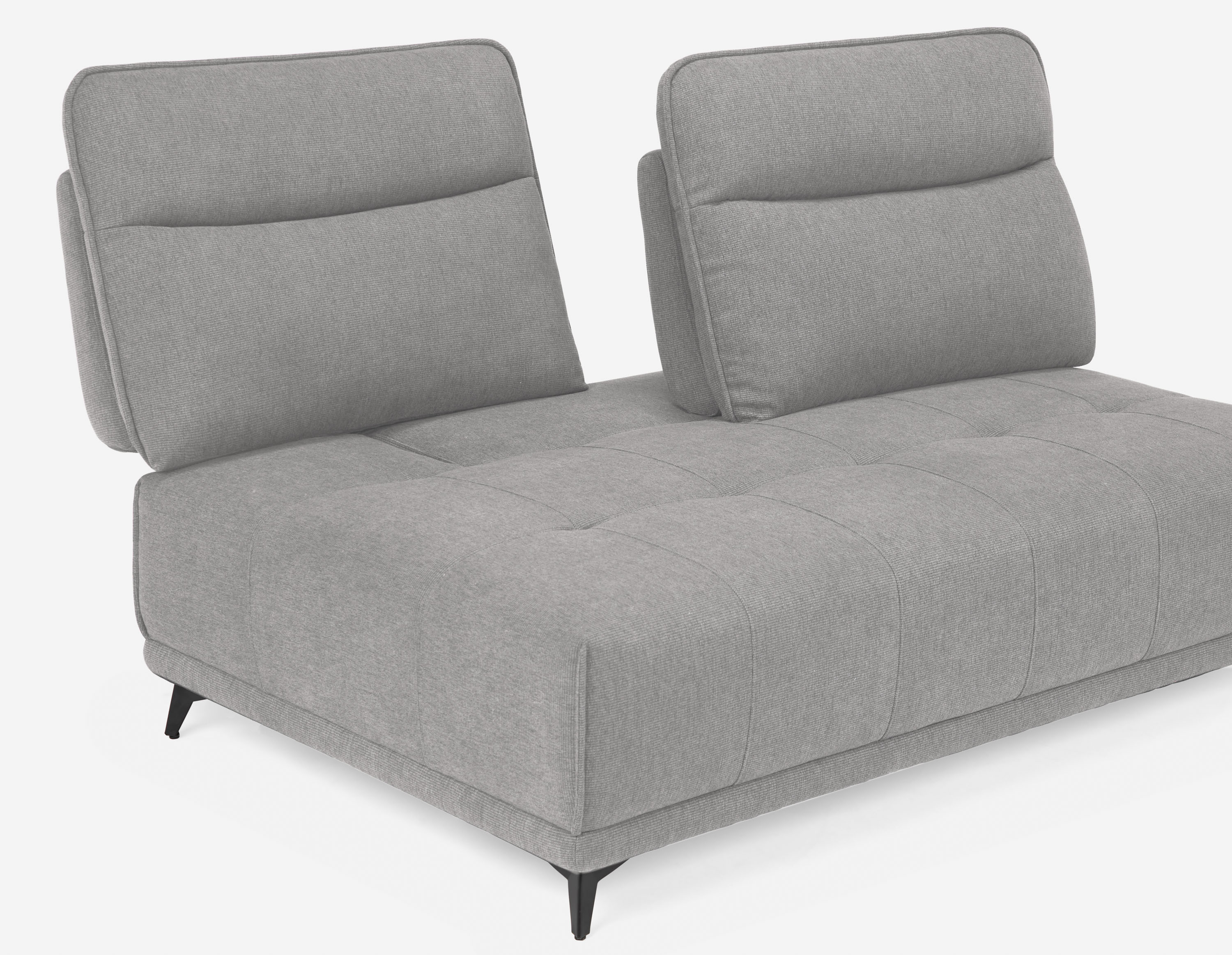 SIMON modern contemporary armless loveseat with adjustable backrest undefined