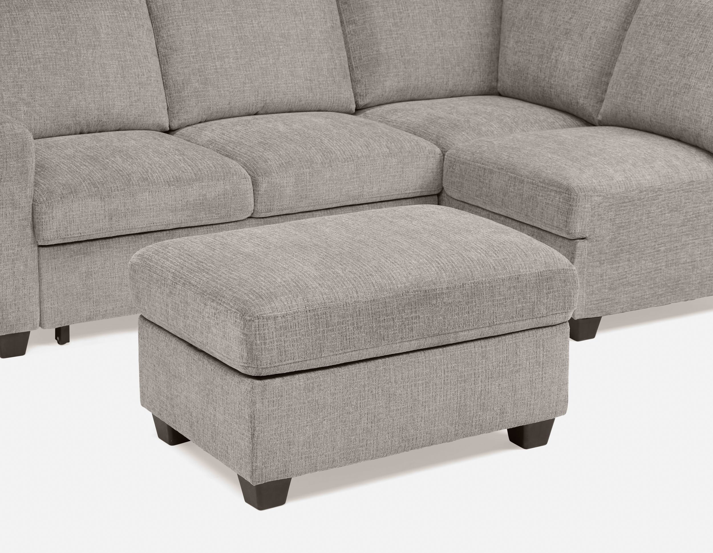 DELPHINE traditional right-facing sectional sofa-bed with storage undefined