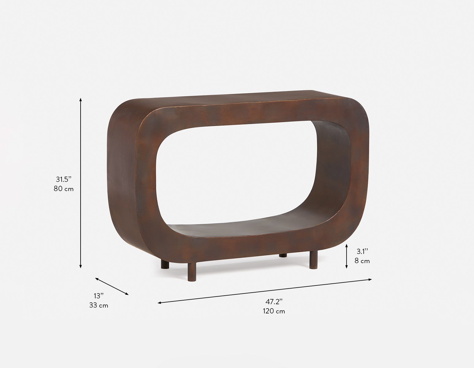 BROCCO iron console table 120 cm undefined