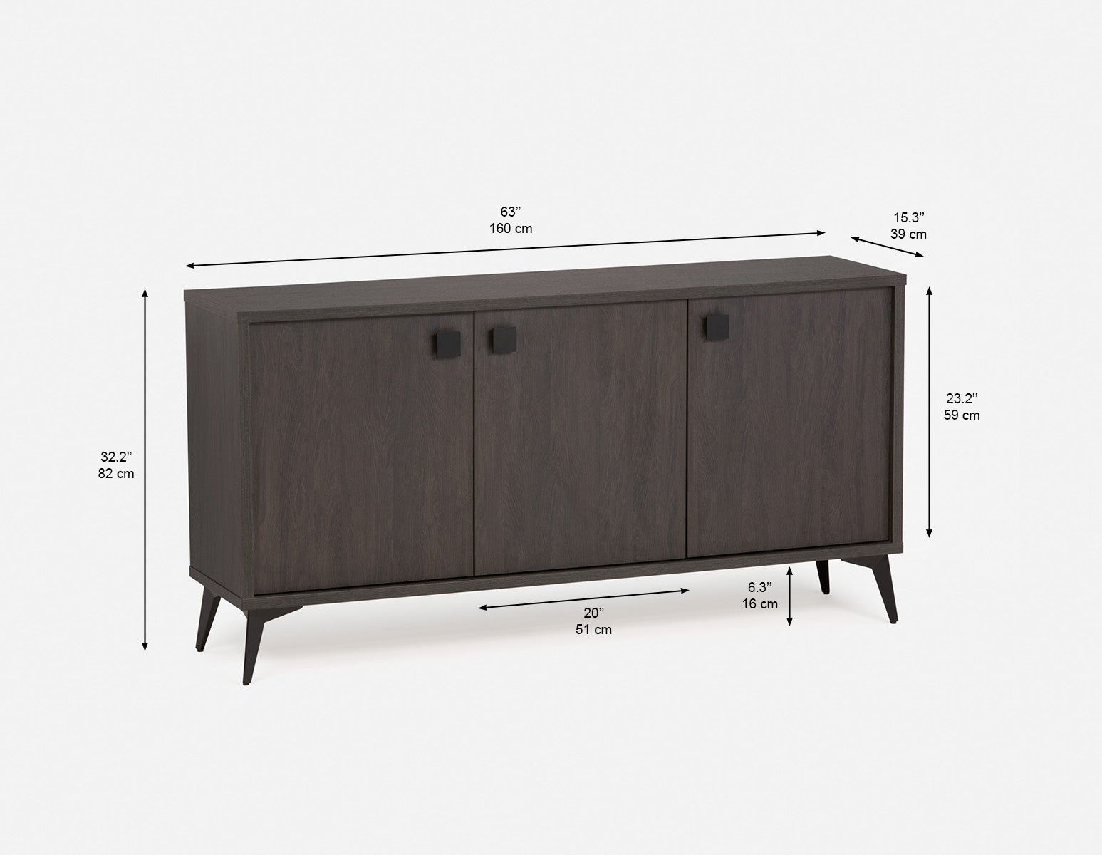 KIERA mid-century modern sideboard undefined