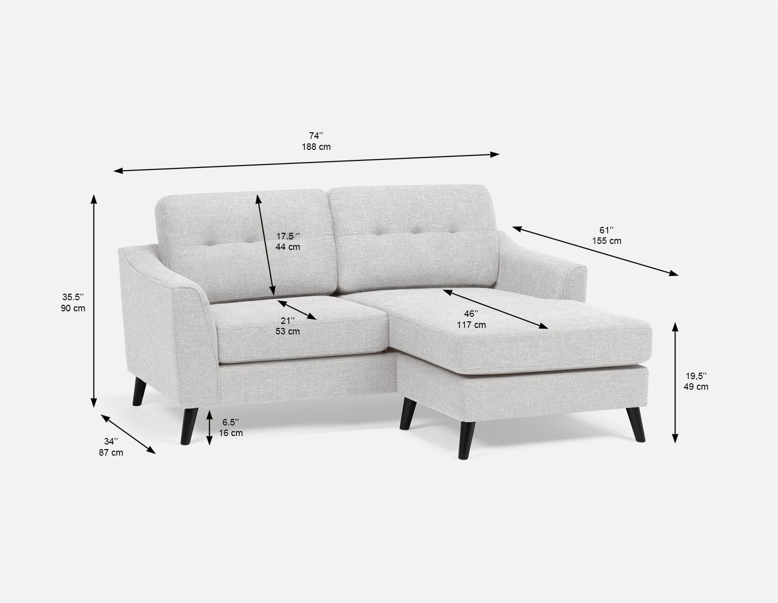 SIRINE canapé d'angle interchangeable undefined