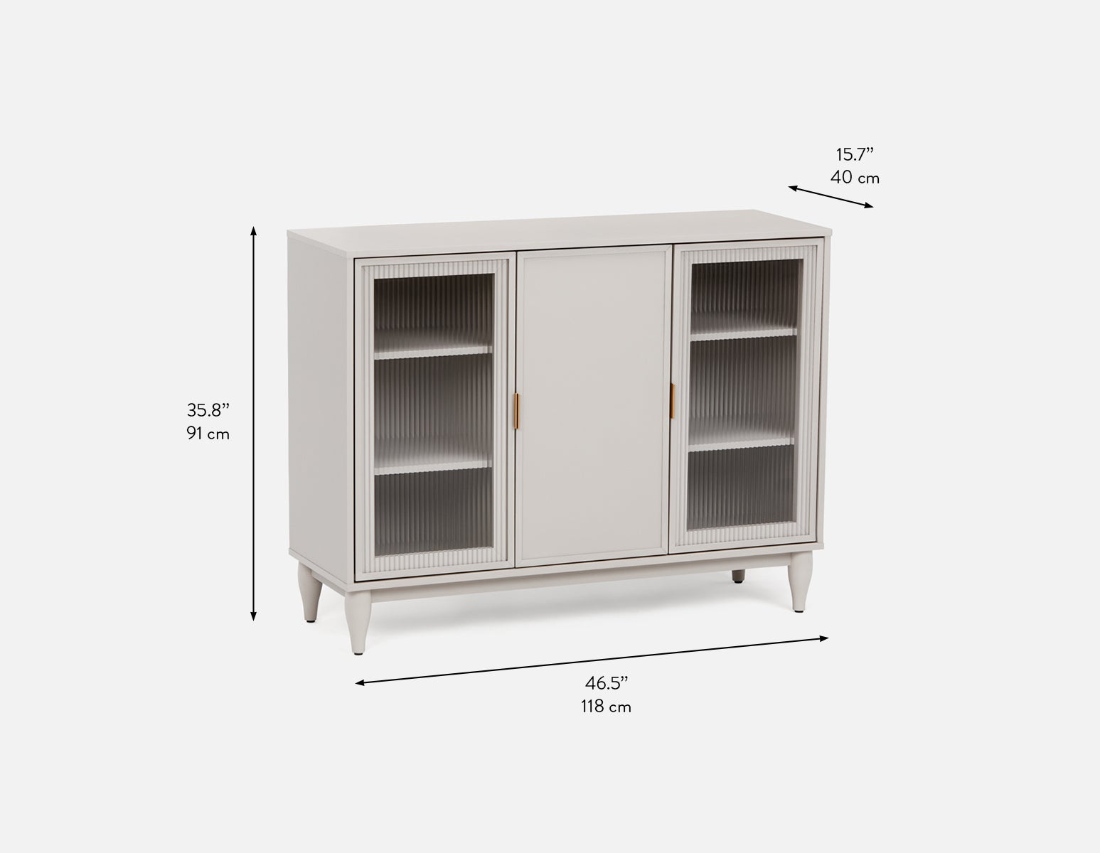 ALLESSIO modern contemporary 3-door sideboard undefined