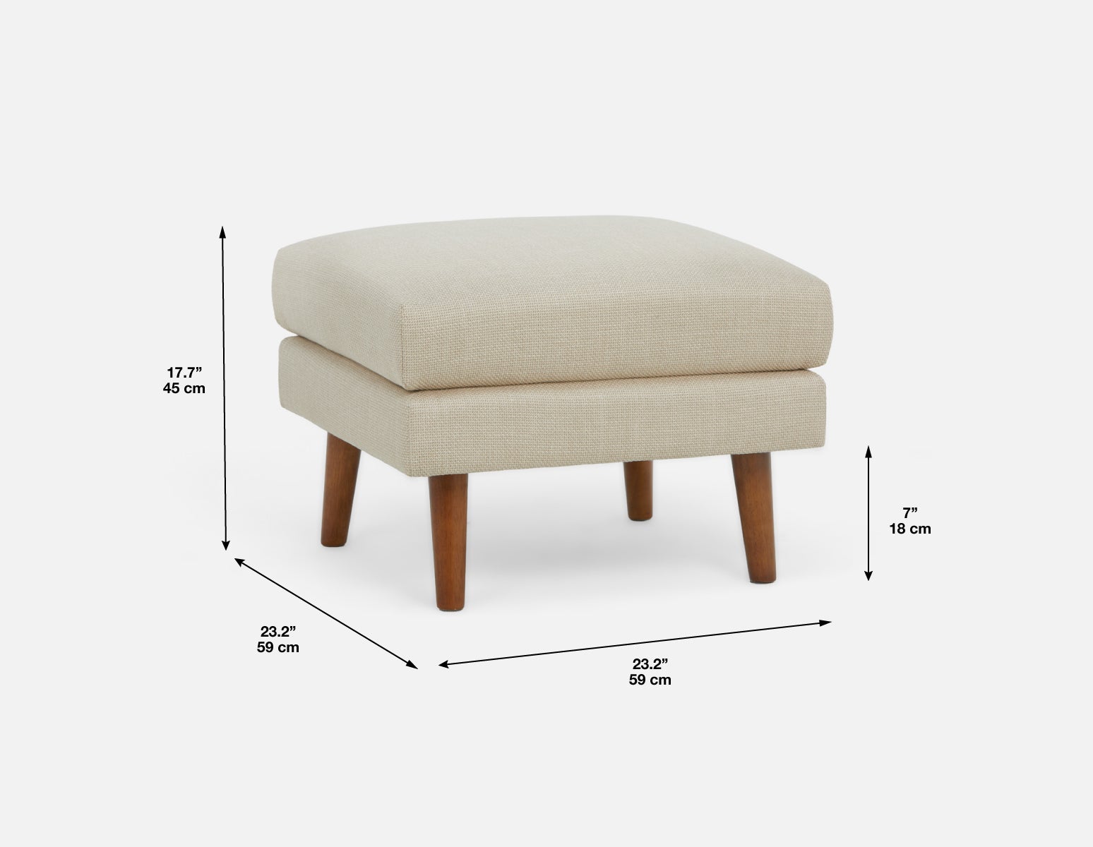 VALOIS pouf moderne du milieu siècle undefined