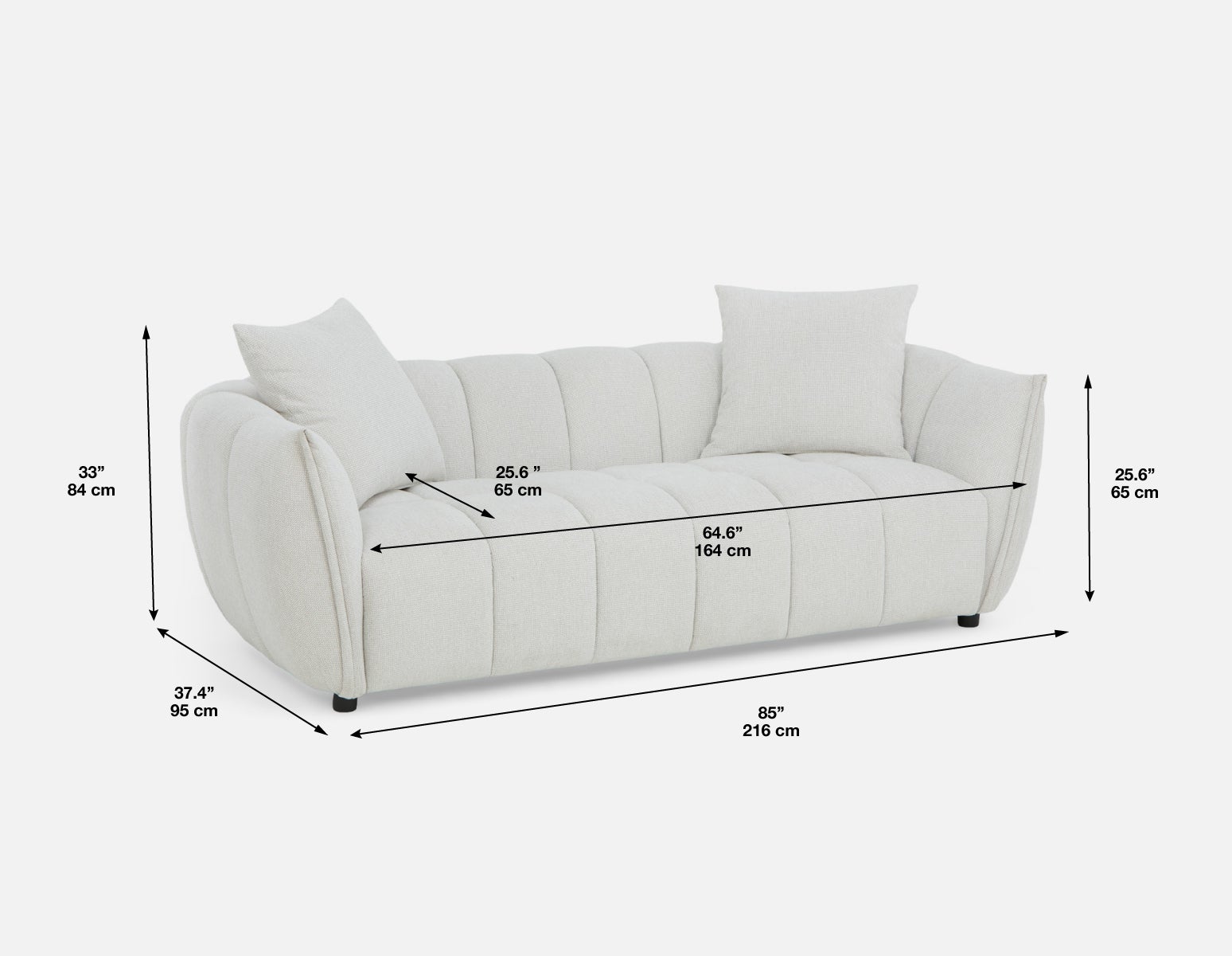 ANDAL modern contemporary 3-seater sofa undefined