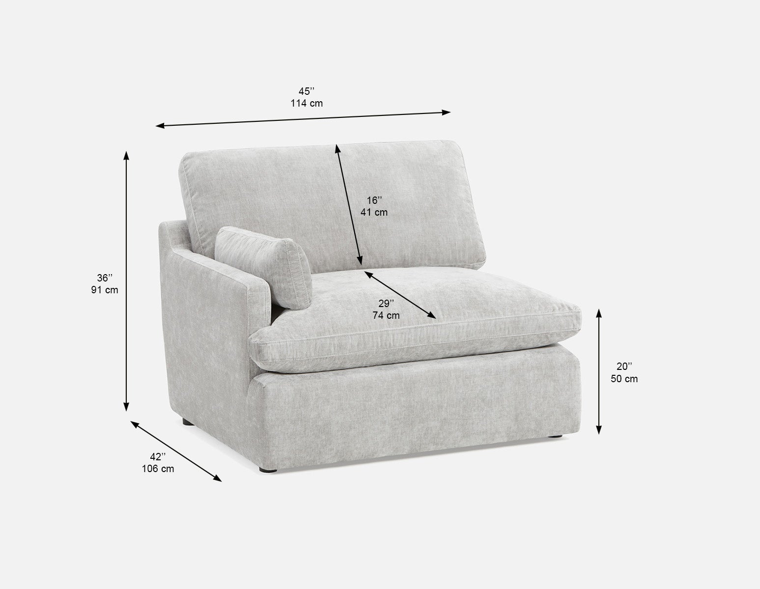 CHABLIS modular sofa with left arm customize to fit your space undefined