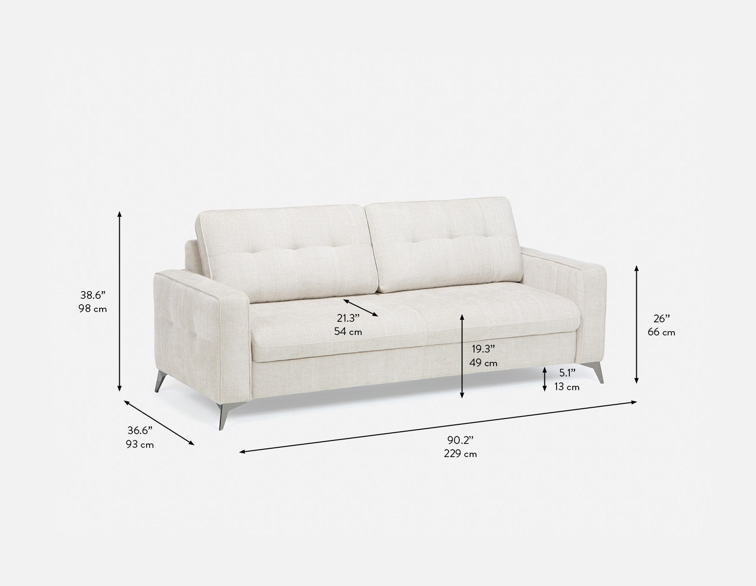 BRAD mid-century modern sofa-bed undefined