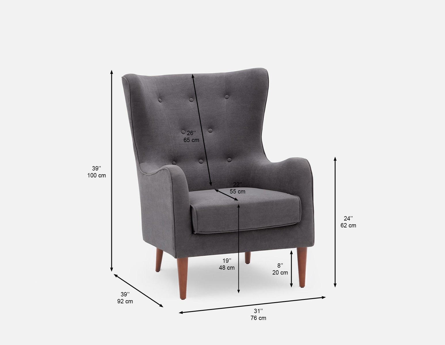 POLO contemporary tufted armchair undefined