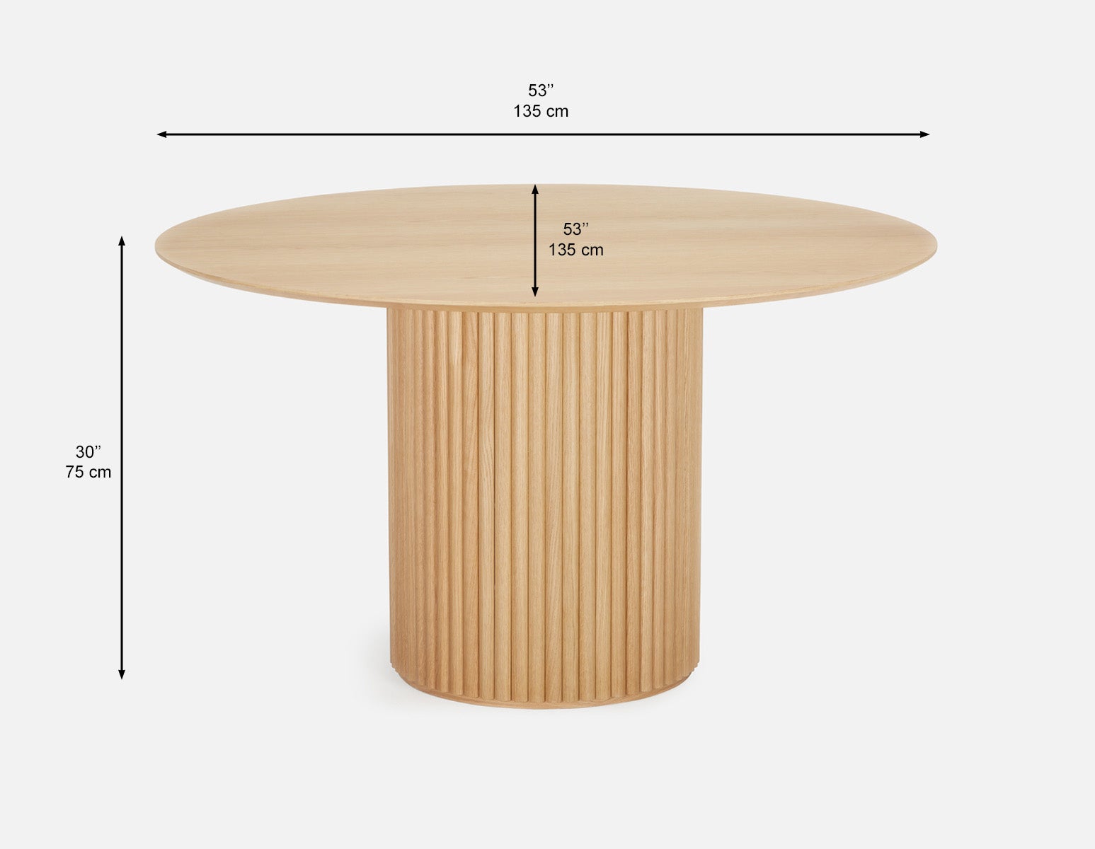 RHODES table de salle à manger ronde 135cm undefined