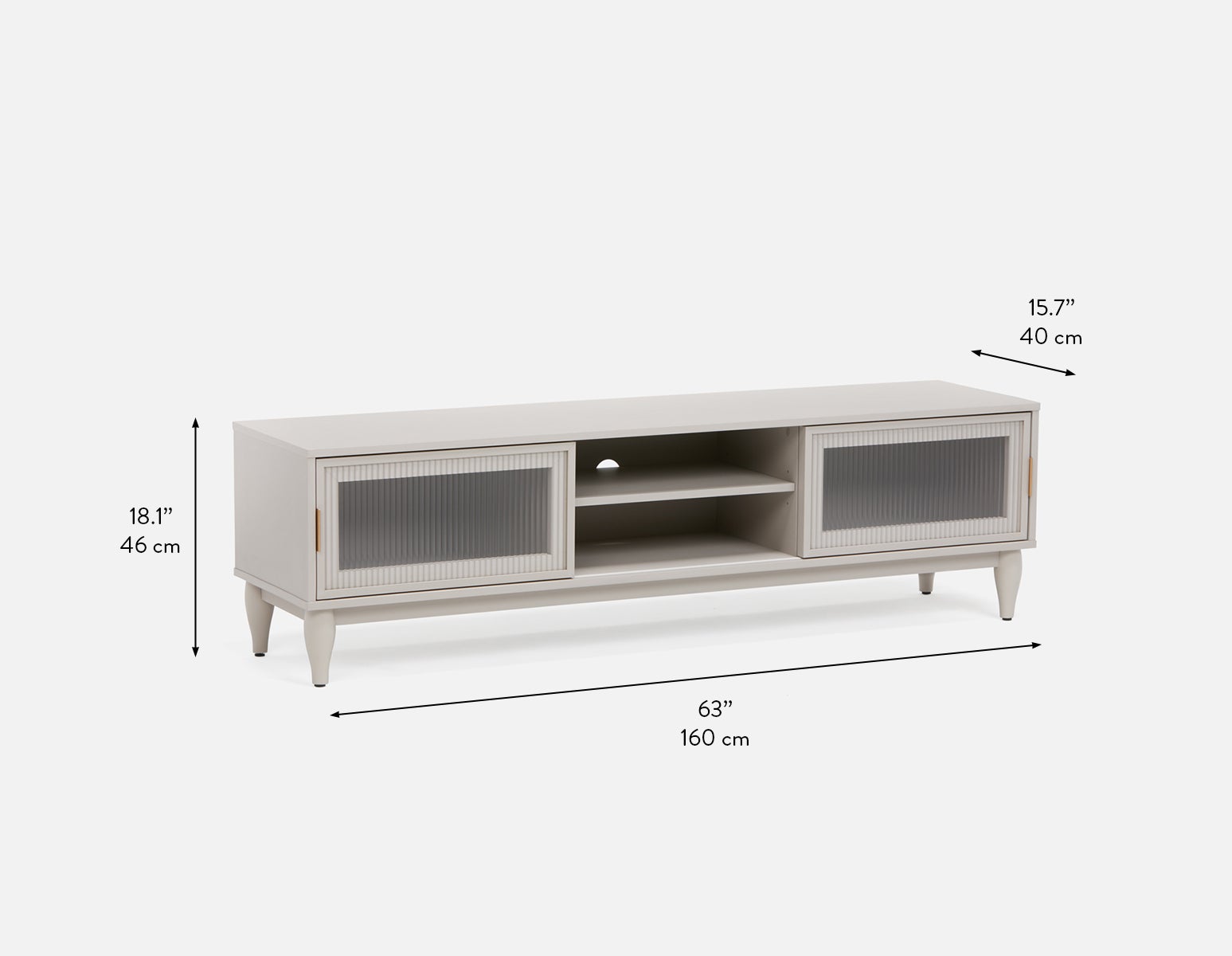 ALLESSIO modern contemporary media unit 160 cm undefined