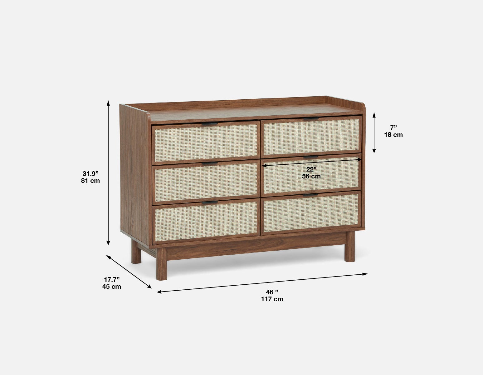 ELLINGTON commode contemporaine à 6 tiroirs undefined