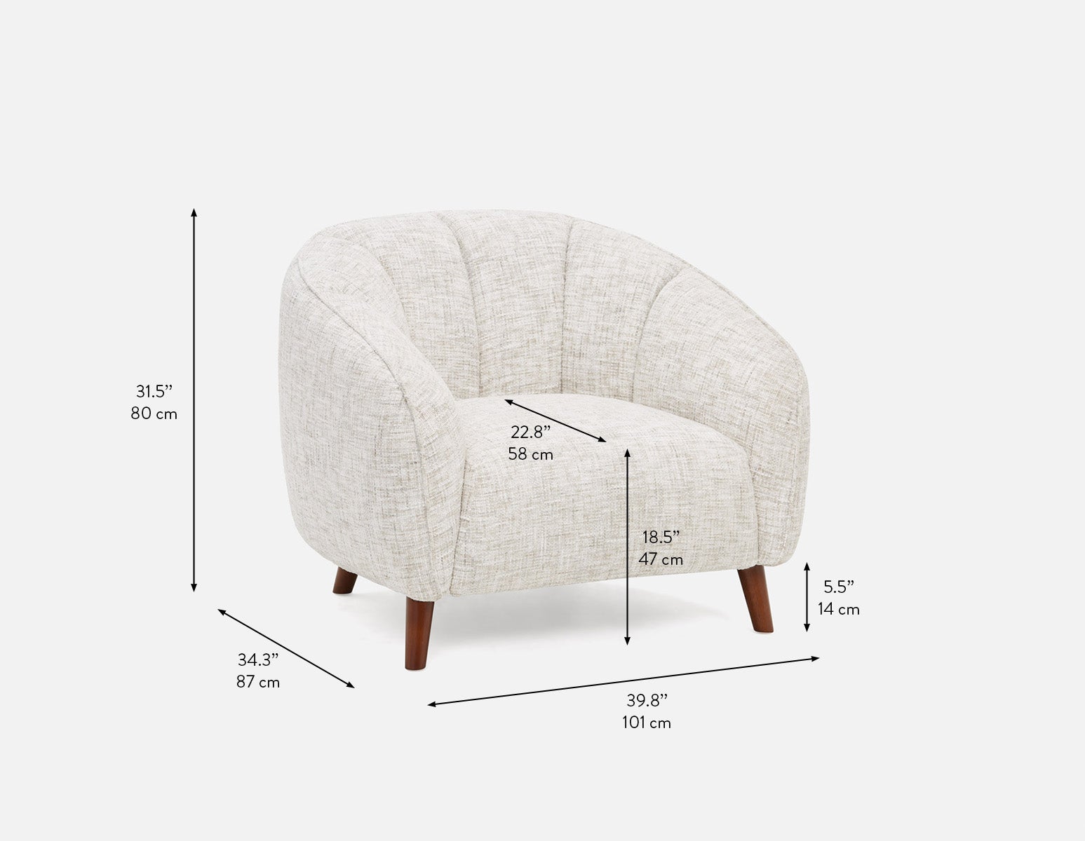LENNA modern style armchair undefined