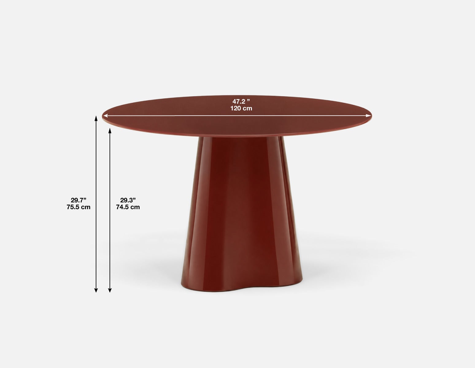 MILAN minimalist contemporary round dining table 120 cm undefined
