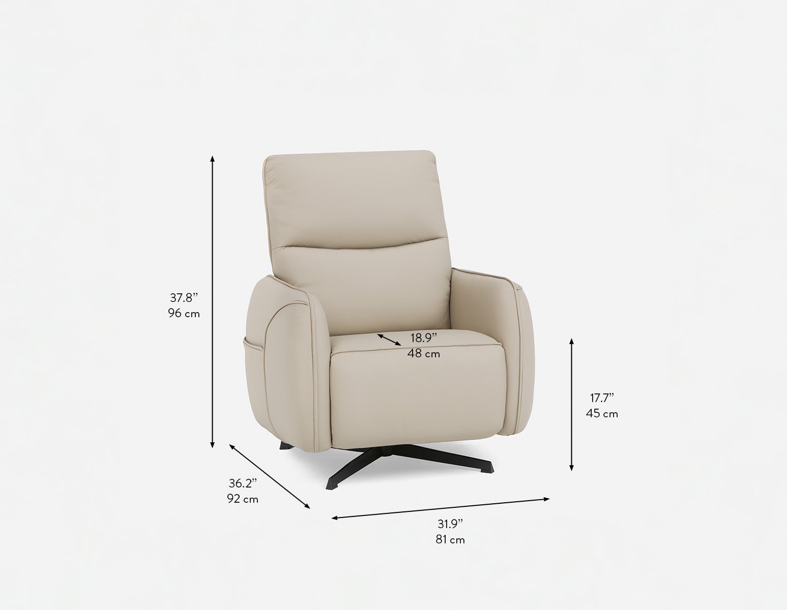 JASPER fauteuil contemporain moderne à inclinaison électrique undefined