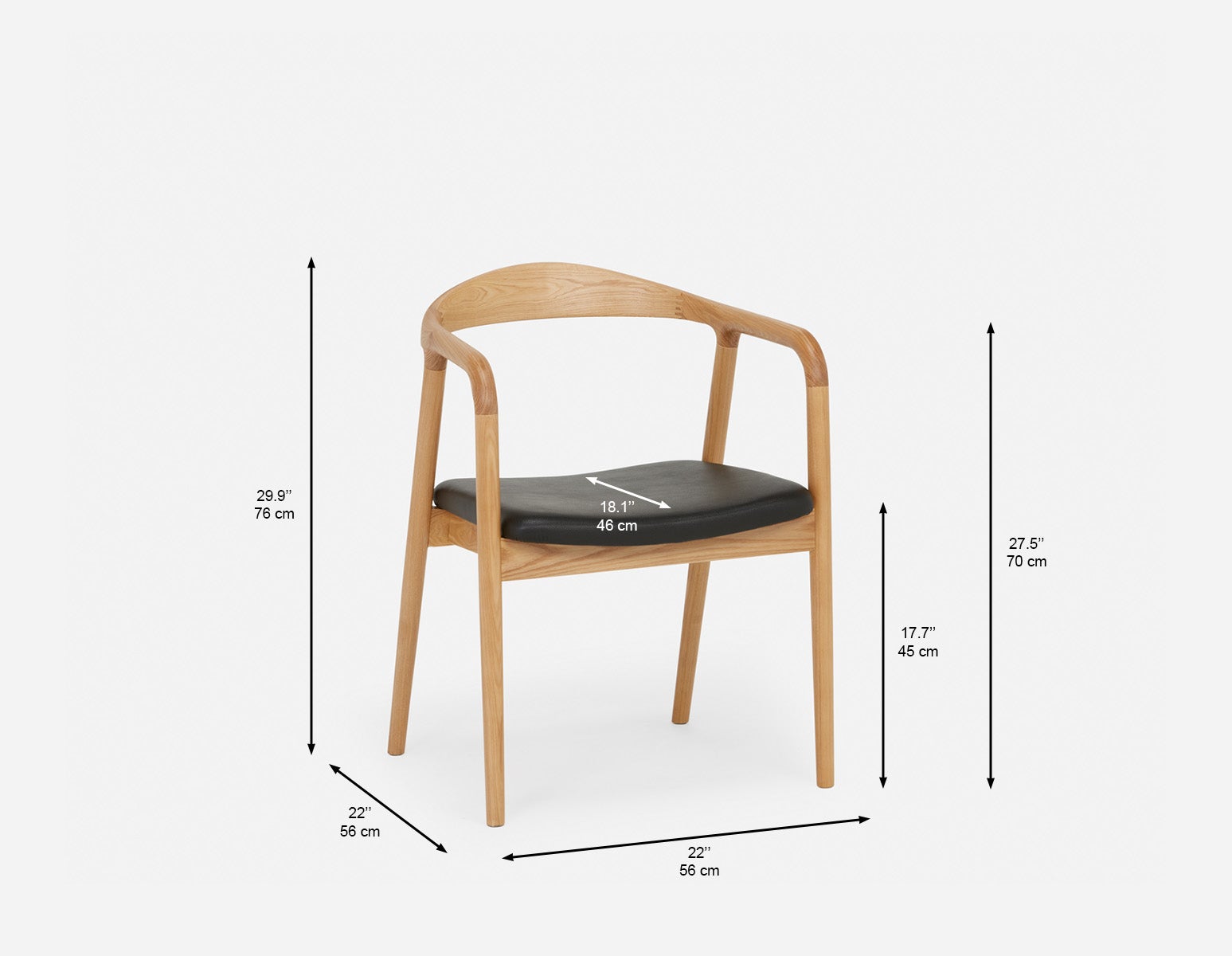 FREYA chaise de salle à manger moderne du milieu du siècle undefined
