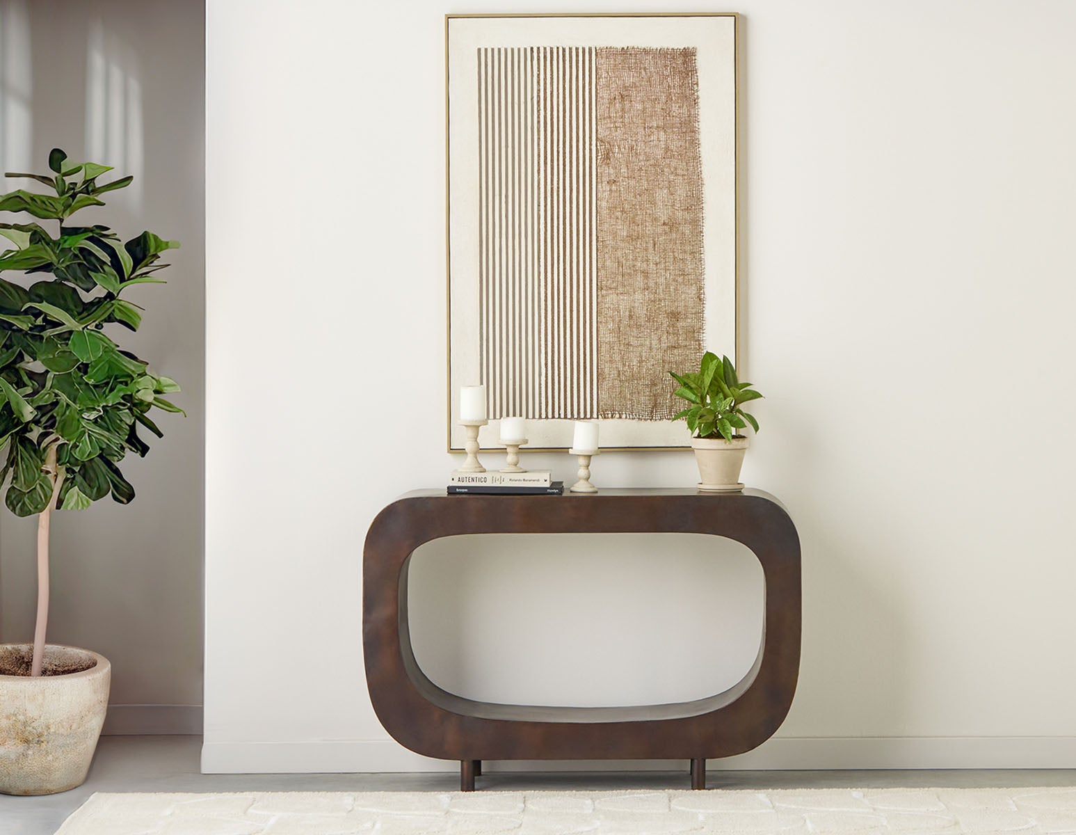 BROCCO iron console table 120 cm undefined