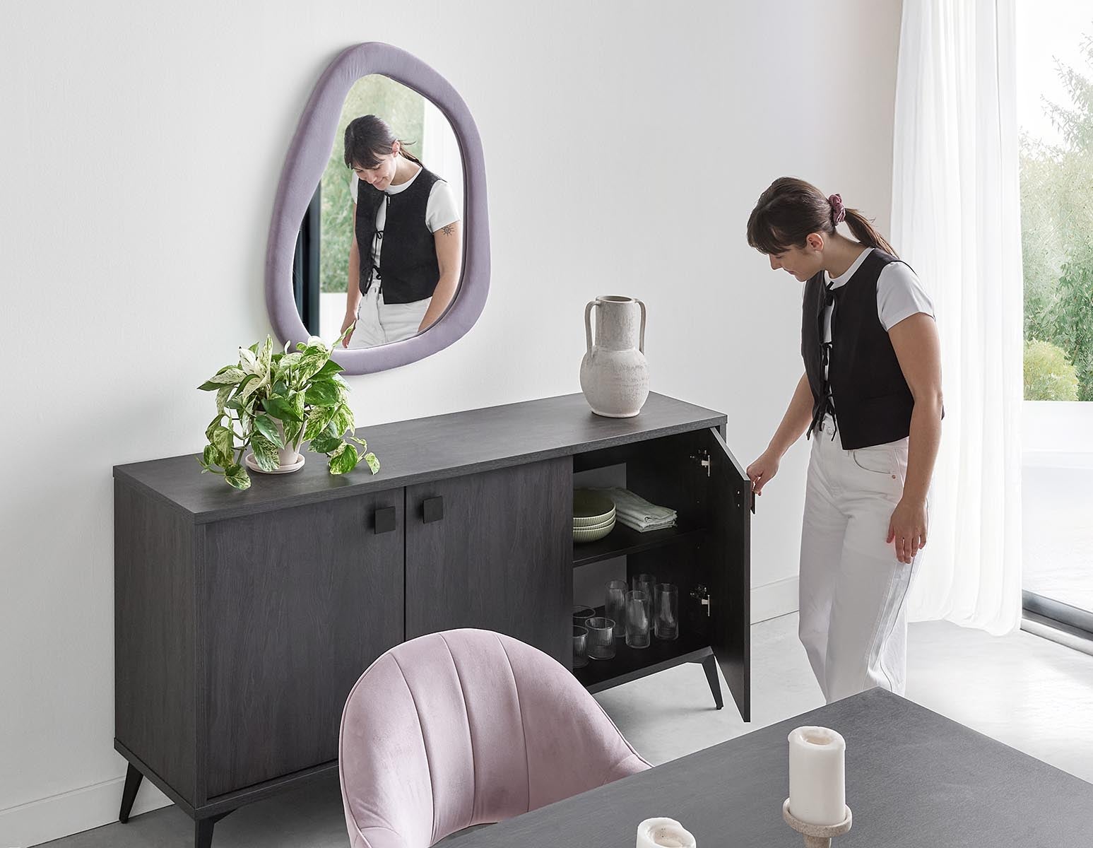 KIERA mid-century modern sideboard undefined