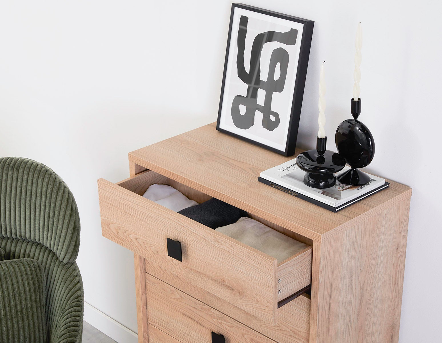 KIERA mid-century modern 5-drawer chest undefined