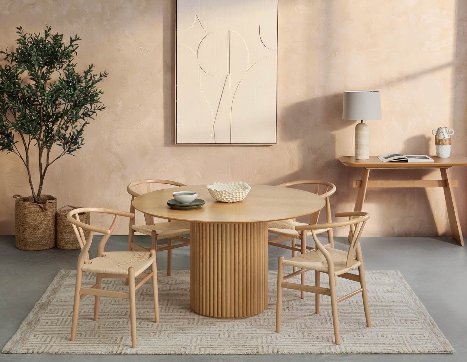 RHODES round dining table 135cm undefined