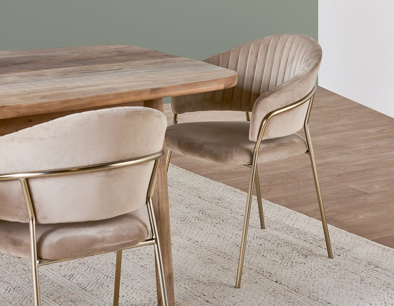 SHARON velvet dining armchair undefined