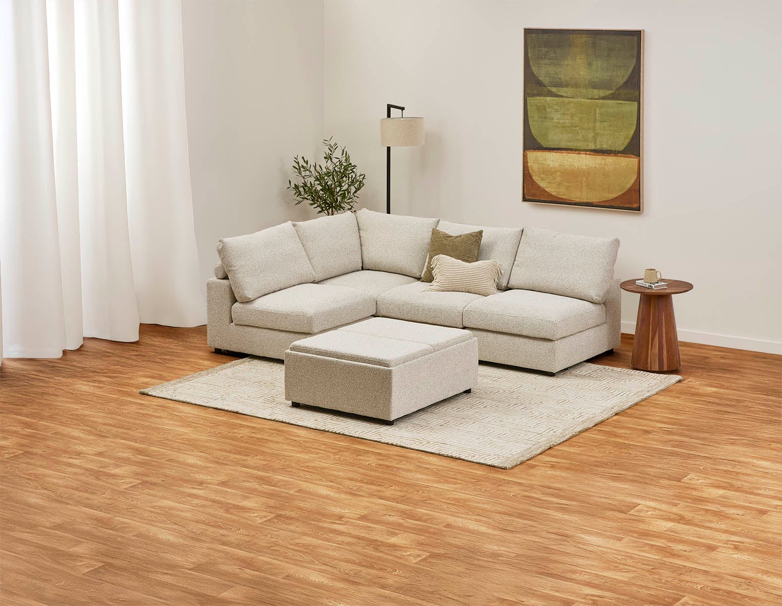 OLISA contemporary coffee table ottoman undefined