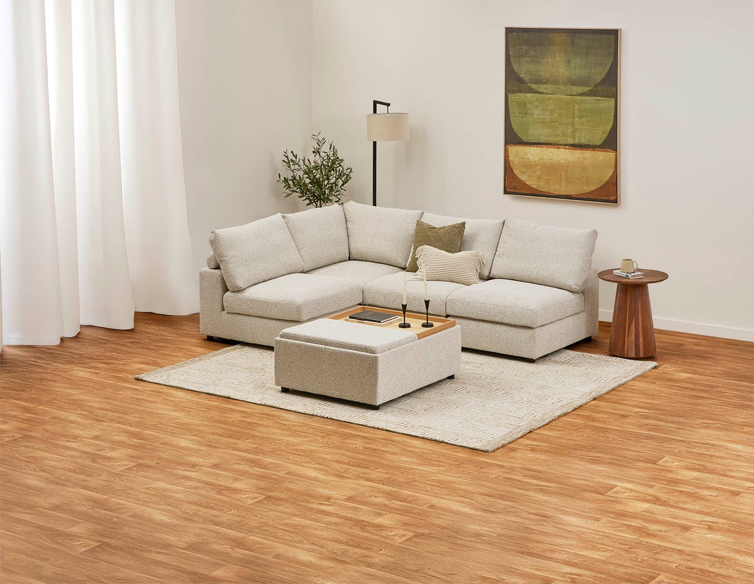 OLISA contemporary coffee table ottoman undefined