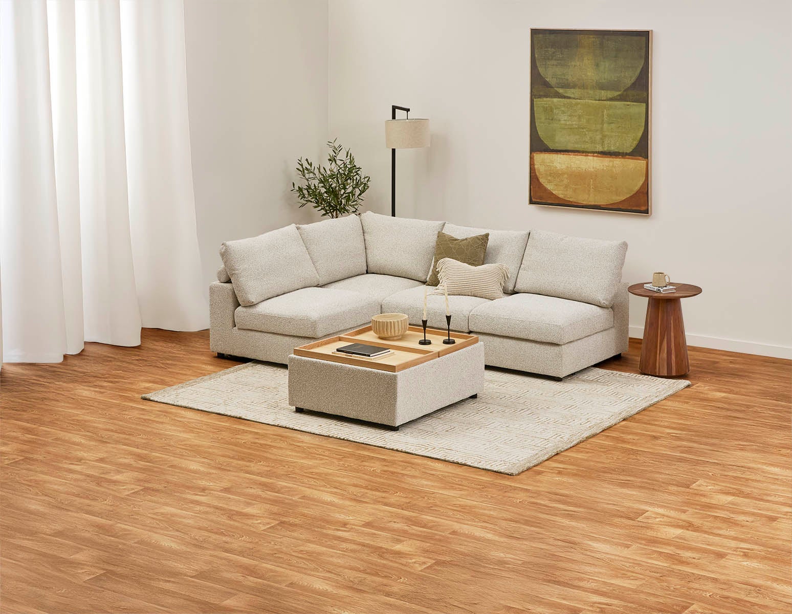 OLISA contemporary coffee table ottoman undefined