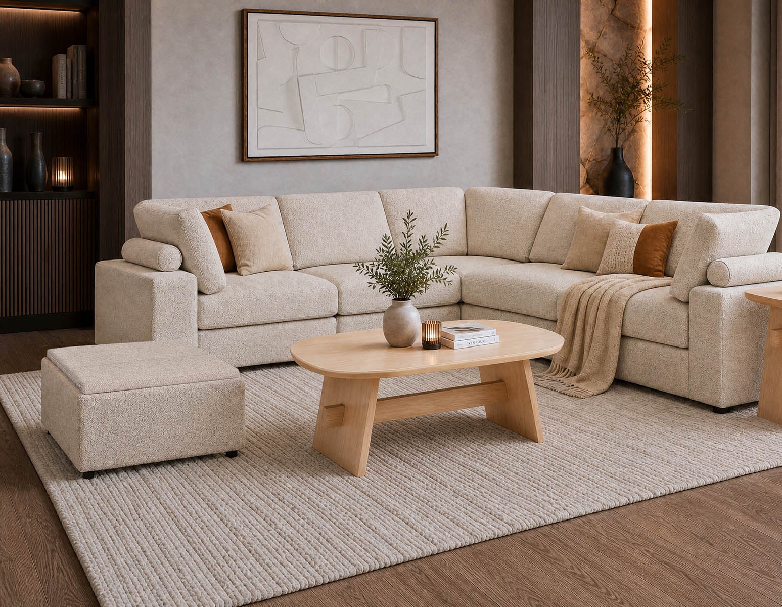 OLISA contemporary coffee table ottoman undefined