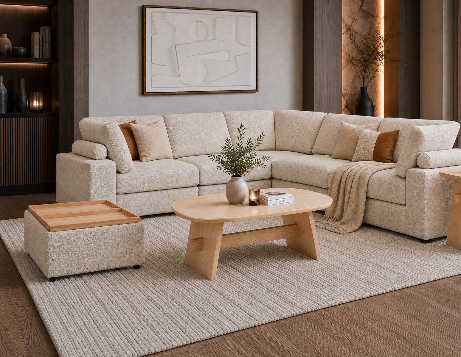 OLISA contemporary coffee table ottoman undefined