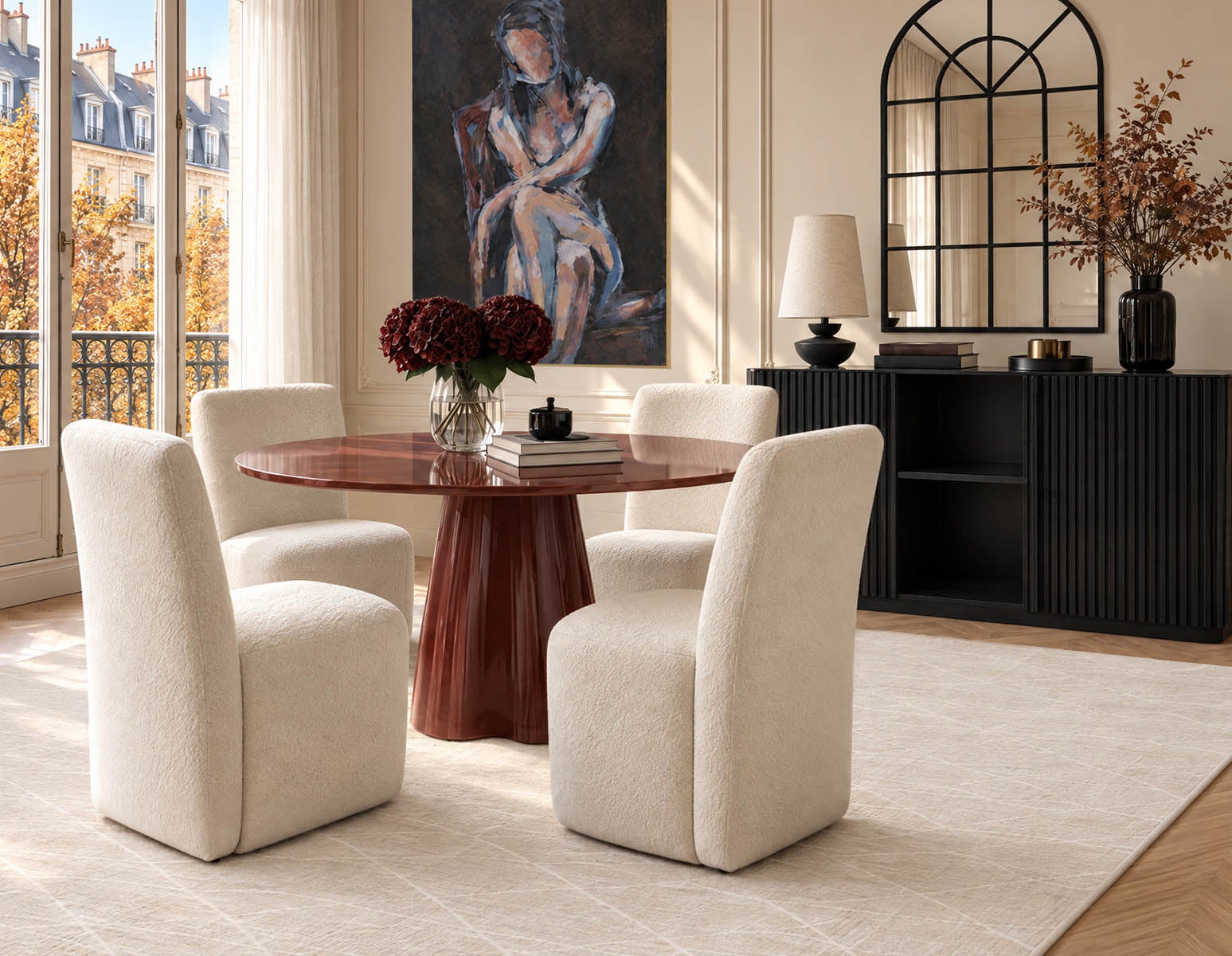 MILAN minimalist contemporary round dining table 120 cm undefined
