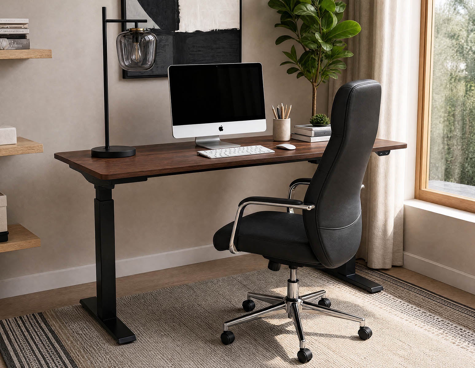 LEVER 2-stage single motor electric desk 120 cm (top included) undefined